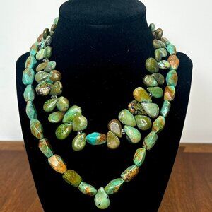 Double-strand Handmade Turquoise Necklace